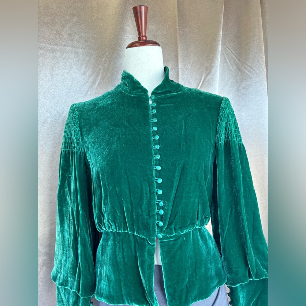 Edwardian Green Velvet jacket